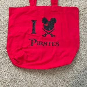 Red Mickey pirate tote